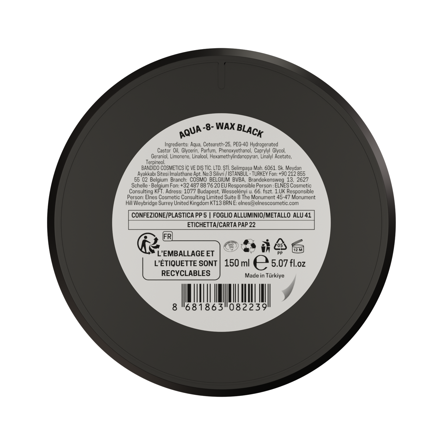 AQUA WAX 8 BLACK 150ML