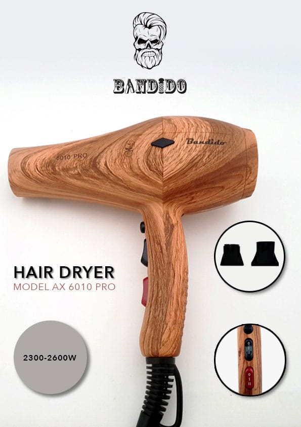 Bandido Pro Haartrockner 2600 Watt Wooden