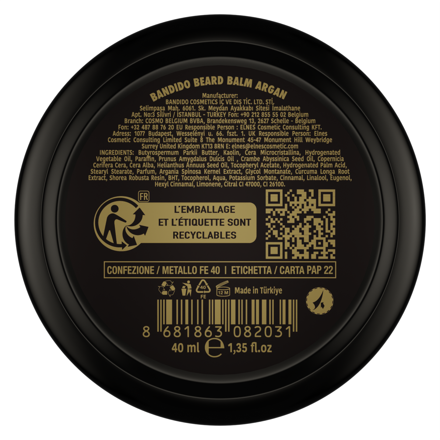 BEARD BALM ARGAN OIL 40ML