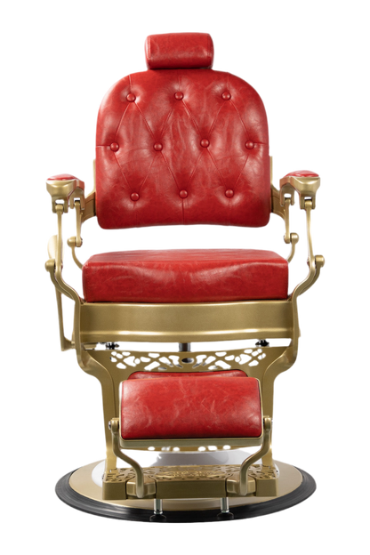 Bandido Barber Chair Color Red Gold Matt