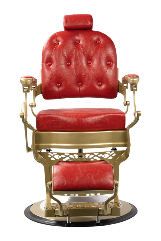 Bandido Barber Chair Color Red Gold Matt