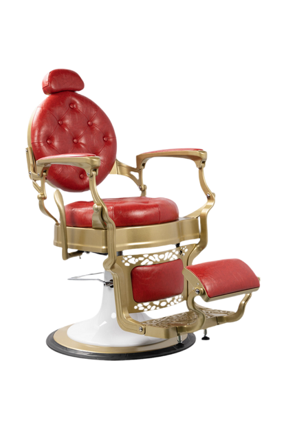 Bandido Barber Chair Color Red Gold Matt