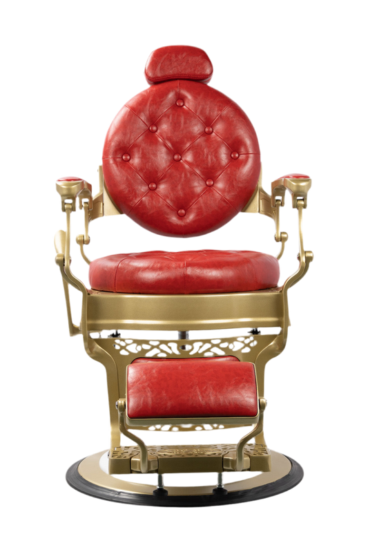 Bandido Barber Chair Color Red Gold Matt